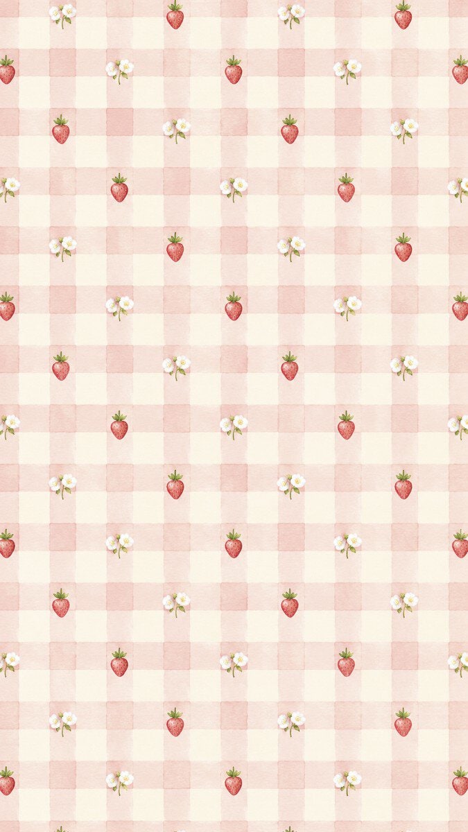 strawberry pattern wallpaper