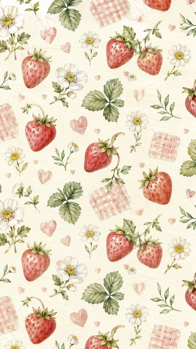 wallpaper strawberry aesthetic