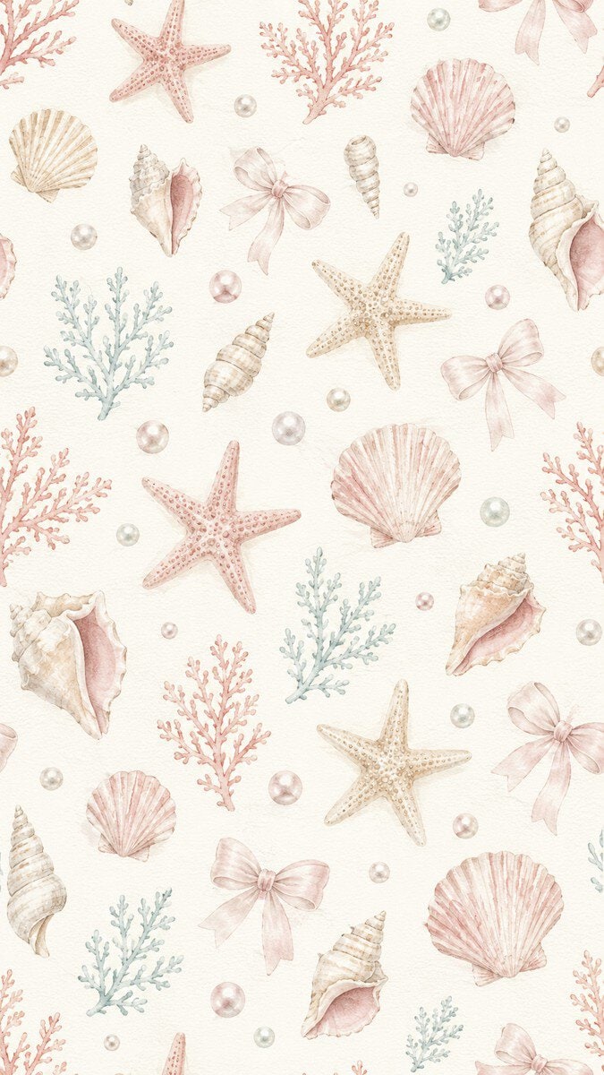 sea shell aesthetic wallpaper