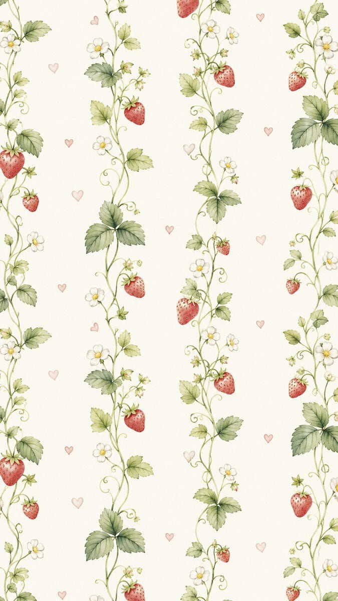 strawberry wallpaper aesthetic